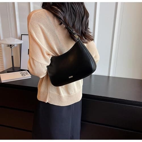 Aucuu Handtasche Damen, Umhängetasche Damen Klein Handtasche, Y2K Crossbody Bag, PU Leder Schultertasche, Mini Hobo Bag Retro Achsel Tasche, Shoulder Bag für Dating Party Einkaufe thumbnail 5