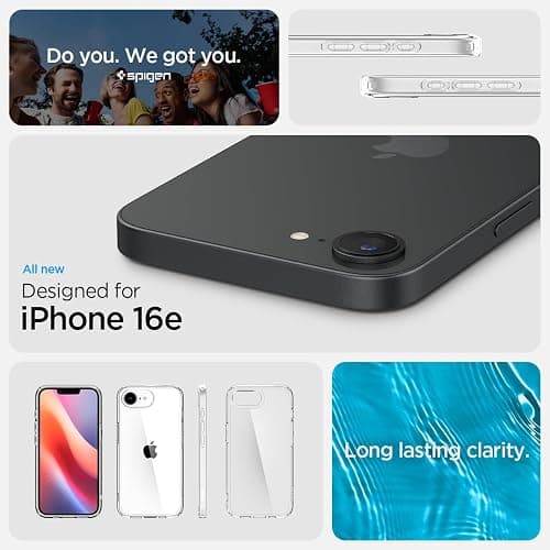 Spigen for iPhone 16e Case, Ultra Hybrid [No Magnet Ring][Anti-Yellowing] - Crystal Clear thumbnail 2