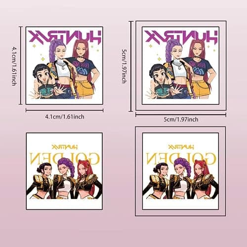 40pcs Sheets Kpop Demon Temporary Tattoos for Kids, Cartoon Kpop Hunters Birthday Party Favors Gifts for Girl Boys Home Activity Class Prizes Carnival Christmas Rewards thumbnail 2