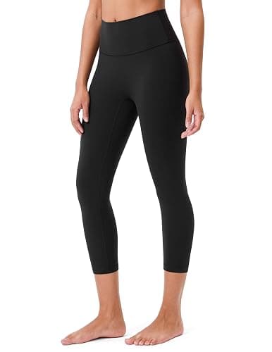 Colorfulkoala Dreamlux No Front Seam Leggings for Women High Waisted Capris 21" Inseam Yoga Pants - Image 1