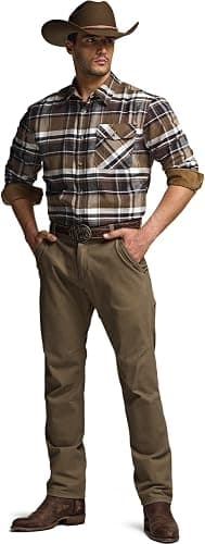CQR Men's 100% All Cotton Button Down Flannel Shirts, Long Sleeve Brushed Warm Soft Casual Outdoor Plaid Shirt thumbnail 9