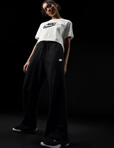Nike Women's Sportswear Club Fleece Mid-Rise Wide-Leg Sweatpants thumbnail 2