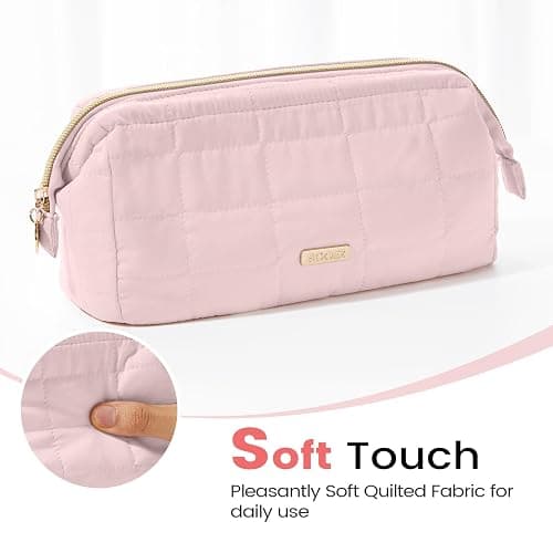 Sooez Large Pencil Case Pouch, Soft Pencil Bag with Zipper, Pen Bag Wide Opening, School Supplies Cute Pencil Case for Girls Boy Men Women, Beige thumbnail 3