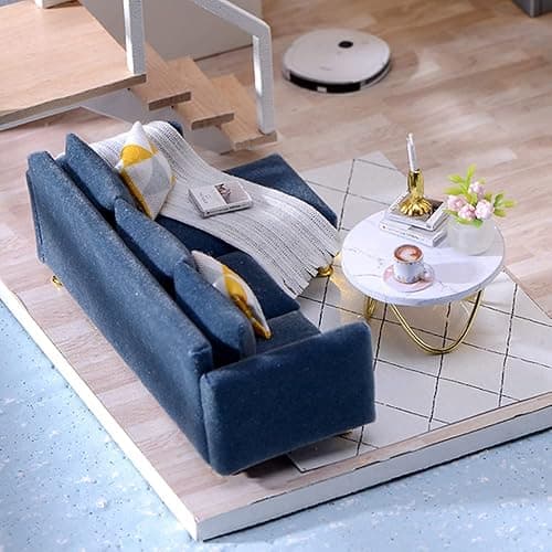 CUTEBEE DIY Dollhouse Miniature with Furniture, DIY Wooden Dollhouse Kit Plus Dust Proof and Music Movement, Creative Room for Valentine's Day Gift Idea(Cozy Time) - Cozy Time thumbnail 5