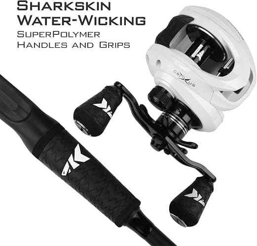 KastKing Crixus Fishing Rod and Reel Combo, High Performance Spinning & Baitcaster Combo, IM6 Graphite 2Pc Blanks, Zirconium Oxide Rings, SuperPolymer Handle, Lightweight Reel with Aluminum Spool thumbnail 2