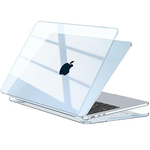 EooCoo Case Compatible with MacBook Air 13 inch M4 2026 2025-2022 M3 M2 A3240 A3113 A2681, Crystal Hard Shell Scratch Resistant Protective Cover Compatible for MacBook Air 13.6 inch Case, Sky Blue - Image 1