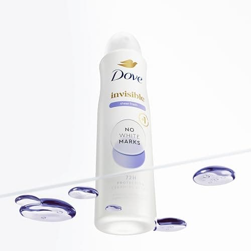 DOVE WOMENS DEO Advanced Care Invisible Dry Spray Antiperspirant Deodorant No White Marks on 100 Colors Sheer Fresh 48-Hour Sweat and Odor Protecting Deodorant for Women 3.8 oz, (Pack of 1) thumbnail 5