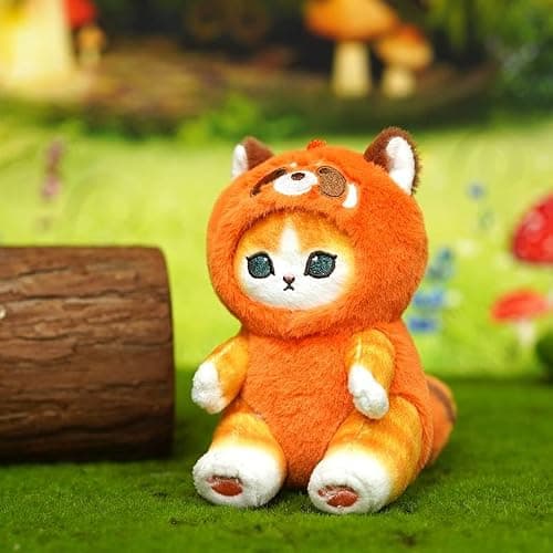 QHUACIZJL Cute cat keychain 5" plush backpack accessories bag pendant cute keychain gift thumbnail 3