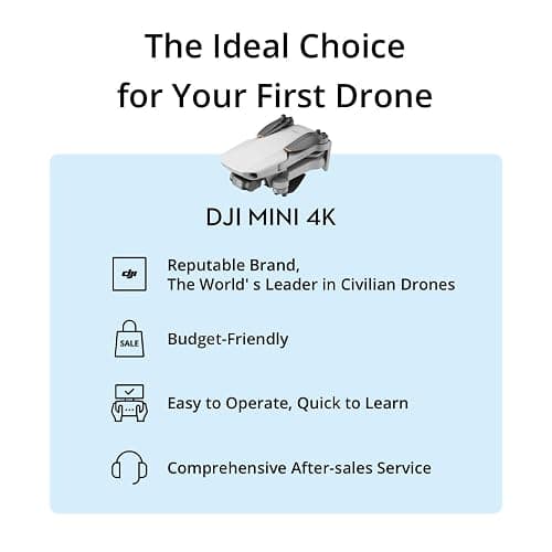 DJI Mini 4K Camera Drone Combo, Drone with 4K UHD Camera for Adults, Under 249 g, 3-Axis Gimbal Stabilization, 10km Video Transmission, Auto Return, 2 Batteries for 62-Min Max Flight Time, QuickShots thumbnail 6
