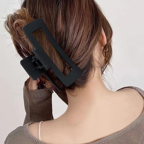 Ahoney Extra Large Hair Clips for Thick Long Hair - XL Oversized Giant Matte Banana Jumbo Jaw Clips, Strong Hold Hair Accessories for Women (Neutral) thumbnail 6
