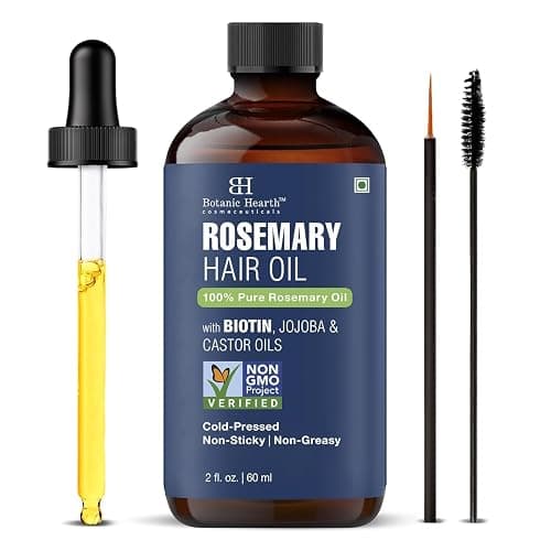 Botanic Hearth Rosemary Oil for Hair Growth - 2 Fl oz | Enriched with Biotin, Castor & Jojoba | Hair Relaxers & Dry Scalp Treatment | Color Safe | Suitable For All Hair Types - Image 1