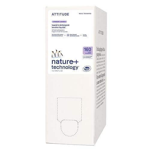 ATTITUDE Liquid Laundry Detergent Refill, EWG Verified, HE Compatible, Plant-Based & Vegan, Natural Laundry Soap, Lavender Scent, 160 Loads, 135.26 Fl Oz - Image 1