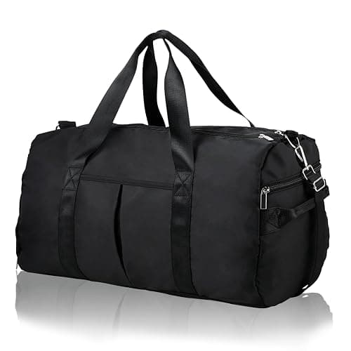 DAYGOS Sporttasche Herren, Reisetasche mit Schuhfach & Nassfach, Wasserdicht 40L Sporttaschen Sportbeutel Schwimmtasche Trainingstasche für Sport, Gym & Fitness, Weekender Reisen Duffel Bag (Schwarz) - Image 1
