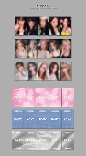 Generic LE SSERAFIM 3rd Mini Album EASY Vol.1 (BALMY FLEX ver), PINK, BLUE, GRAY thumbnail 5