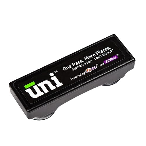 E-PASS Uni Prepaid Portable Toll Pass Works in 19 States Including FL, GA, NC, VA, WV, MD, DE, NJ, NY, PA, MA, RI, NH, ME, OH, IN, IL, KY, and MN – Black - Image 1