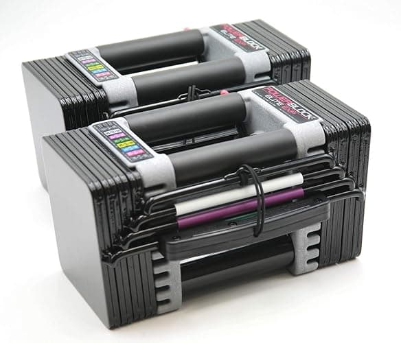 PowerBlock Elite EXP Adjustable Dumbbells, Sold in Pairs, Stage 1, 5-50 lb. Dumbbells, Durable Steel Build, Innovative Workout Equipment, All-in-One Dumbbells, Expandable with Expansion Kits - Image 1