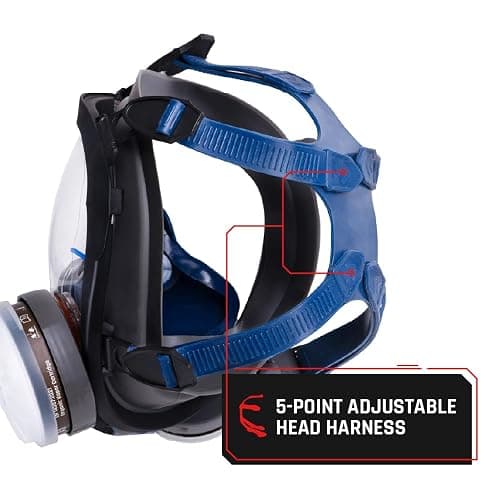 Parcil Distribution Gas Mask Survival Nuclear and Chemical Full Face Respirator - Organic Vapor & Particulate - CE Tested thumbnail 4
