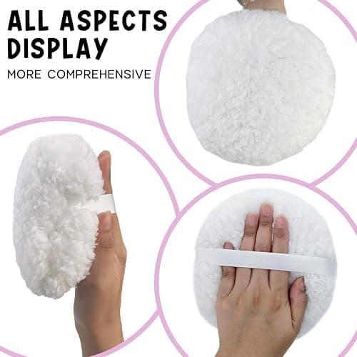 Topwon Oversize Powder Puff 6’’ Body Powder Applicator - Extra Large Powder Puffs for Men Women 1PC thumbnail 4