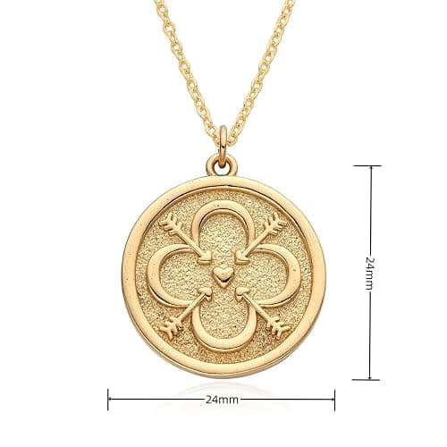 Ldqshanz Dainty Necklace Initial Necklace For Women Round Moon star Clover Pendant Chain Coin Necklaces thumbnail 2