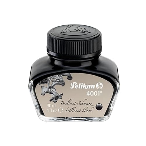 Pelikan Brilliant Black Bottled Ink for Fountain Pens, 30ml (4001) - Image 1