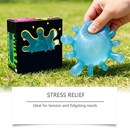 Water Splash Ball Squishy Toy, Squishy Stress Splash Ball, Soft Fidget Toy for Anxiety Relief, Sensory Squishy Ball Calming Tactile Grip for Focus & Relaxation (Blue) thumbnail 5