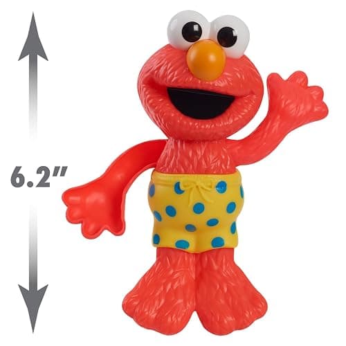 Sesame Street Swim and Splash 7-inch Elmo Wind Up Bath and Pool Toy, Easter Basket Fillers, Gifts, Presents, Kids Toys for Ages 2 Up by Just Play, Kids Toys for Ages 2 Up by Just Play thumbnail 4