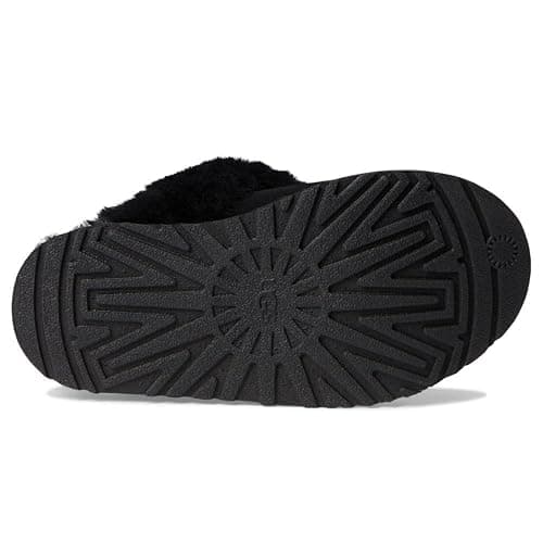 UGG Unisex-Child K Disquette Slipper - 4 Big Kid - Black thumbnail 3
