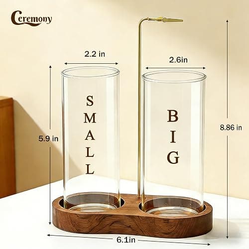 Ceremony Incense Holder, 2 in 1 Wooden Incense Holder for Sticks, Anti-ash Incense Burner with Glass Ash Catcher for Meditation Yoga Spa Room Decor thumbnail 3