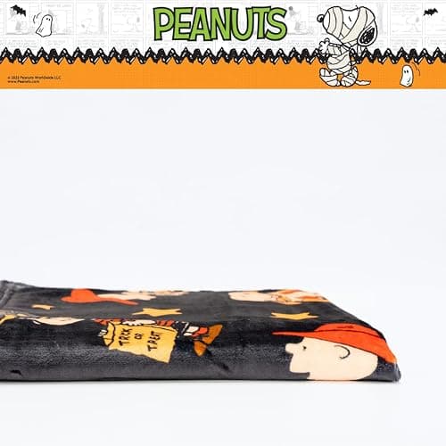 Peanuts Snoopy Cozy Throw 46 in x 60 in – Soft Cozy Plush for Couch, Bed & Travel, Halloween Snoopy & Charlie Brown Design (Officially Licensed Product) by Franco Collectibles thumbnail 5