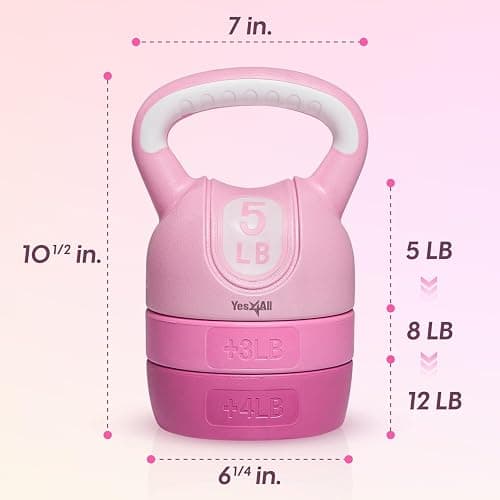 Yes4All Kettlebell Sets - Adjustable Kettlebell Set for Strength Training - Kettlebells Adjustable Weight for Versatile Workouts thumbnail 4