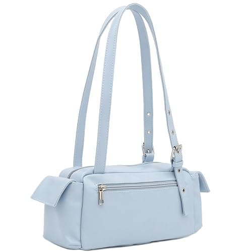 FashionPuzzle Women's Glossy PU Leather Multi Pocket Shoulder Bag | Glossy Faux Leather thumbnail 4