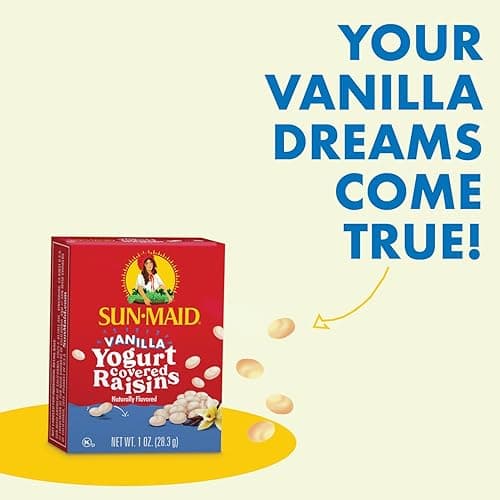 Sun-Maid Vanilla Yogurt Coated Raisins - (6 Pack) 1 oz Snack-Size Box - Yogurt Covered Dried Fruit for Lunches and Back To School Snacks thumbnail 4