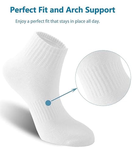 Irisbear Ankle Socks for Women, Cotton Gym Socks Thin Running Socks 5 Pairs thumbnail 2