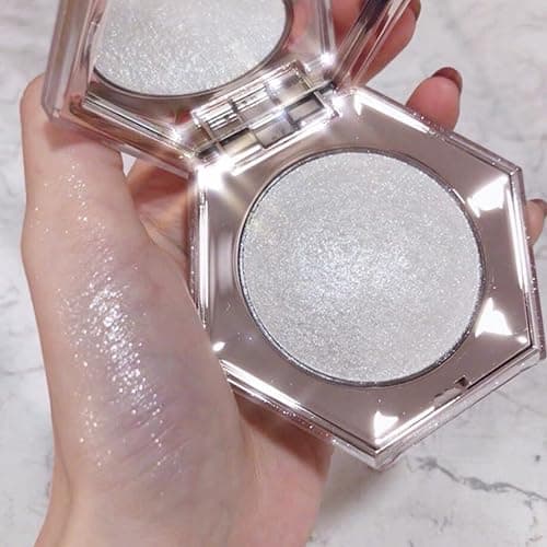 KARLOR Paletta illuminante per il viso, Shimmer Glitter Bronzer, Pealen bianco, viso e guancia, evidenziatore con brillantini, polvere lucida ad alta pigmentazione, durevole thumbnail 2