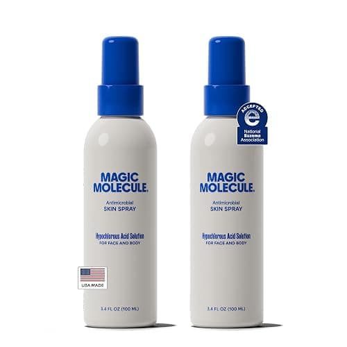 Magic Molecule Hypochlorous Acid Spray for Breakout-Prone Skin, Eczema & Itchy Rashes | Helps 50+ Dermal Issues | For All Skin Types 3.4 oz (Pack of 2) Travel-Friendly - Image 1
