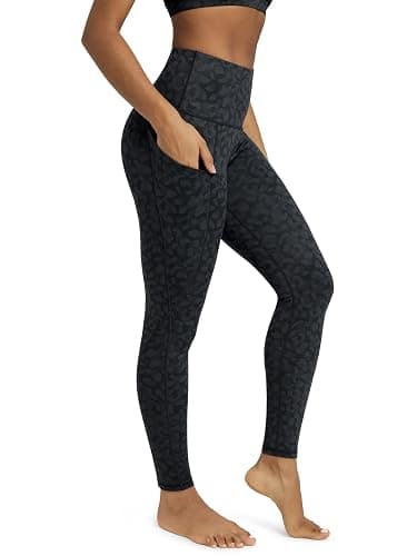 ODODOS Women's High Waisted Yoga Leggings with Pockets, Tummy Control Non See Through Workout Athletic Running Yoga Pants - Image 1