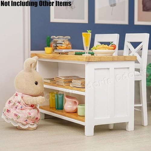 Odoria 1/12 Miniature Kitchen Island and Chairs Dollhouse Furniture Accessories thumbnail 7