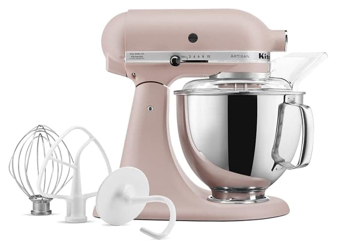 KitchenAid Artisan Series 5 Quart Tilt Head Stand Mixer with Pouring Shield KSM150PS, Feather Pink thumbnail 7