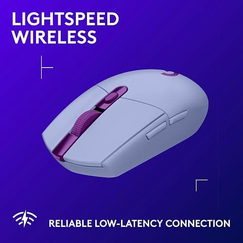 Logitech G305 LIGHTSPEED Wireless Gaming Mouse, Hero 12K Sensor, 12,000 DPI, Lightweight, 6 Programmable Buttons, 250h Battery Life, On-Board Memory, PC/Mac - Lilac thumbnail 3