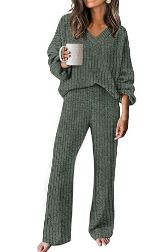 RUMIA Fall Outfits for Women 2025 Vacation Matching Sweater Lounge Sets (S-2XL) - Image 1