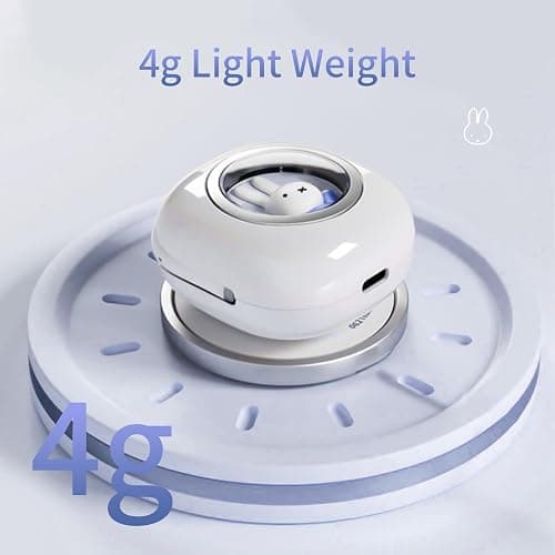 MIPOW Next-Gen x Miffy 2026 Wireless Earbuds, BT5.3 36H Playtime AI ENC Noise Cancelling IPX7, Bluetooth Sport Earphones with Charging Case, Bunny Design Pastel Sky Blue - Gift for Girls thumbnail 3