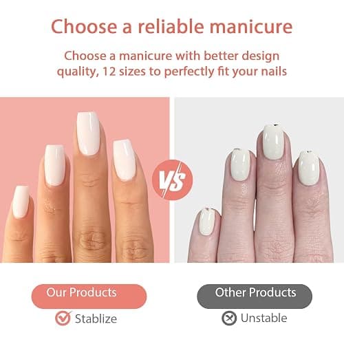 French Tip Press on Nails Medium Coffin Fake Nails with Embossed Flower Design Summer Floral Press on French Tip Nails Long Acrylic Nails Cute Glue on Nails 3D Hibiscus Stick on Nails for Women 24Pcs - embossed flowers thumbnail 4