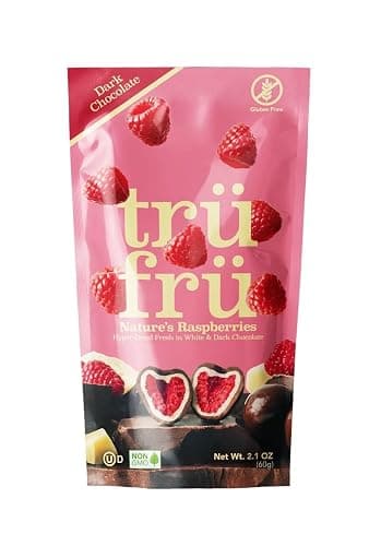 Tru Fru Grab & Go Hyper-Dried Real Raspberries in Dark Chocolate 2.1oz - Image 1