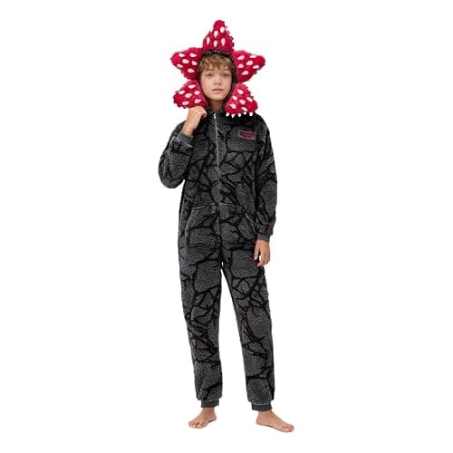 Demogorgon Onesie Pajamas for Family, Unisex Matching Adult Fleece Onesie PJs, Warm One Piece Hooded Sleepwear Jumpsuit thumbnail 5