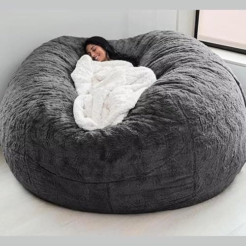 DSXH Pouf Géant Immense, Beanbag Meubles de Salon Party Lavable Pouf Poire Fauteuil Poire Housse de-180 * 65cm/7ft (sans Remplissage) - Image 1