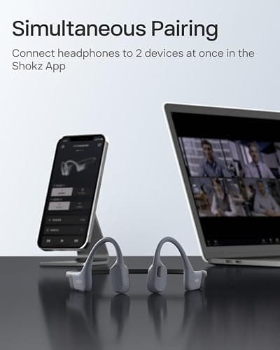 SHOKZ OpenSwim Pro - Open-Ear Bluetooth & MP3 Bone Conduction Sport Headphones, Swimming Headphones, IP68 Waterproof, Grey thumbnail 9