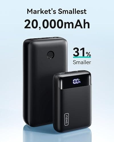 INIU Portable Charger, 22.5W 20000mAh Fast Charging Small Power Bank, Flight Cruise Ship Travel Essentials Mini Phone Charger Compatible with iPhone Samsung for College Students Teen Boys Girls, Red thumbnail 2