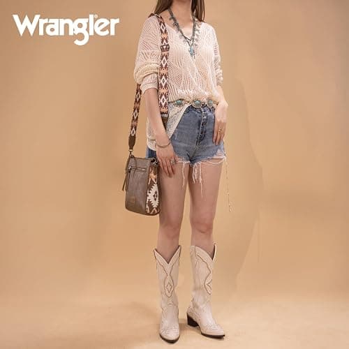 Wrangler Crossbody Purses for Women Vegan Leather Shoulder Bag Handbags thumbnail 6