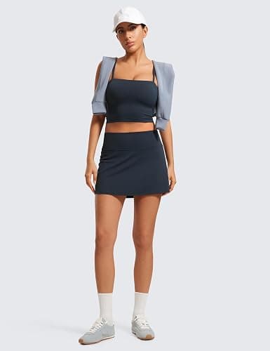 CRZ YOGA Butterluxe High Waisted Tennis Skirts for Women - Mini Lined A Line Golf Casual Skort with Inner Pockets thumbnail 3
