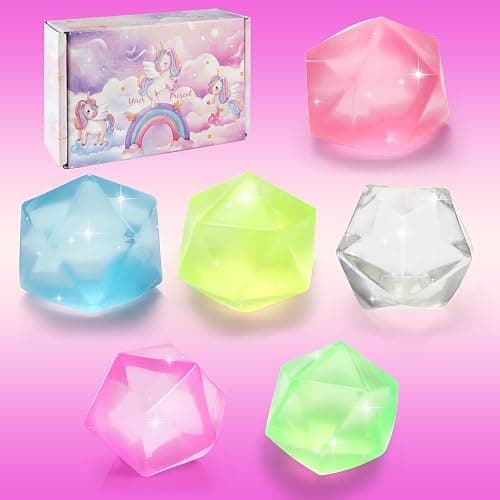Gytera 6Pcs Valentines Diamond Shaped Squishy Fidget Toys Adults, Squeeze Toys for Stress & Anxiety Relief, Slow Rebund Stress Ballls Girl Toys Valentines Day Gifts for Kids Classroom - Image 1